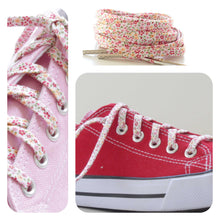 Shoelaces - Tiny Flowers on White Background Floral love!