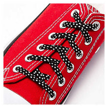 Shoelaces - Black and White Polka Dots