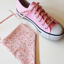 Shoelaces - Tiny Flowers on White Background Floral love!