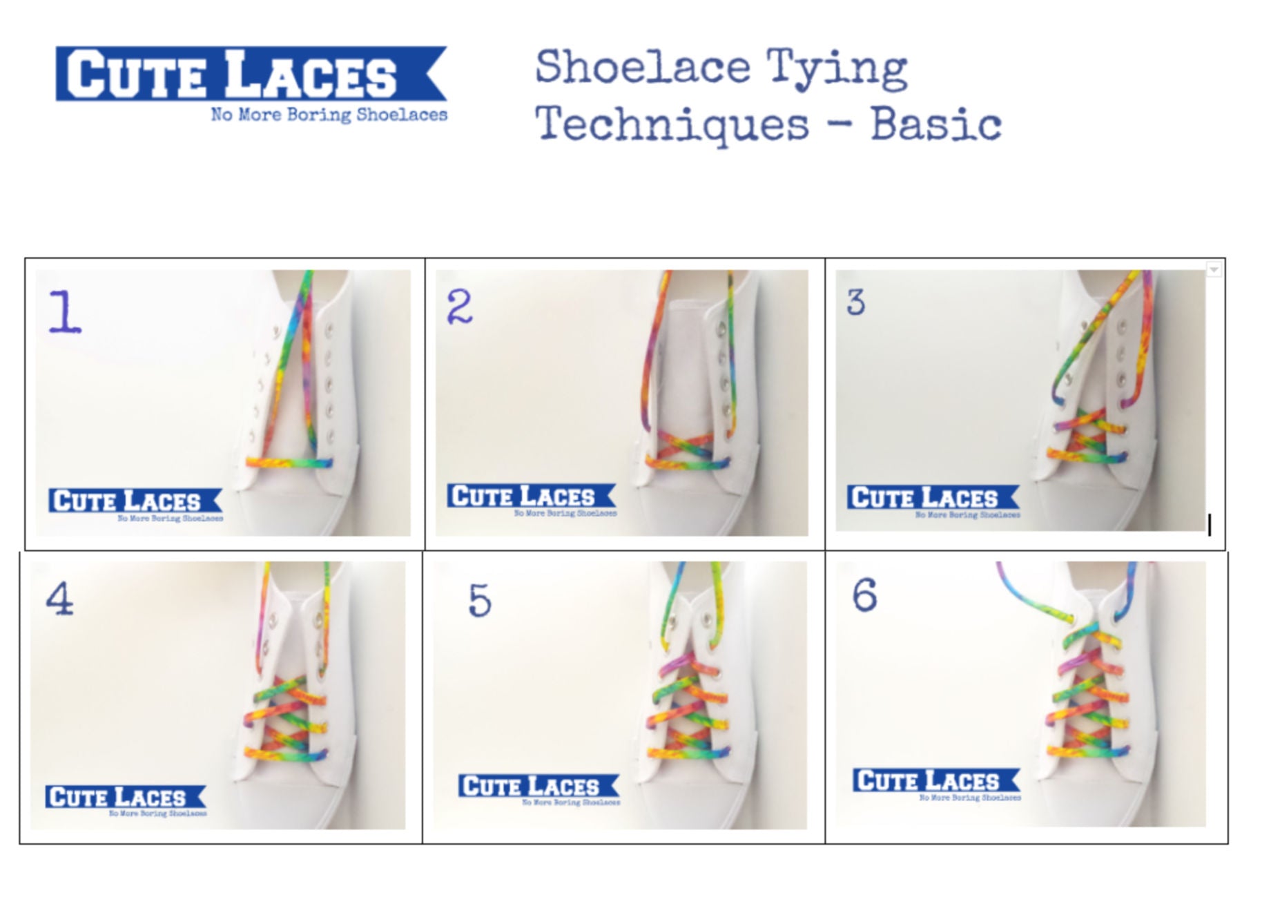 Shoelace Tying Technique - BASIC - Cute Laces