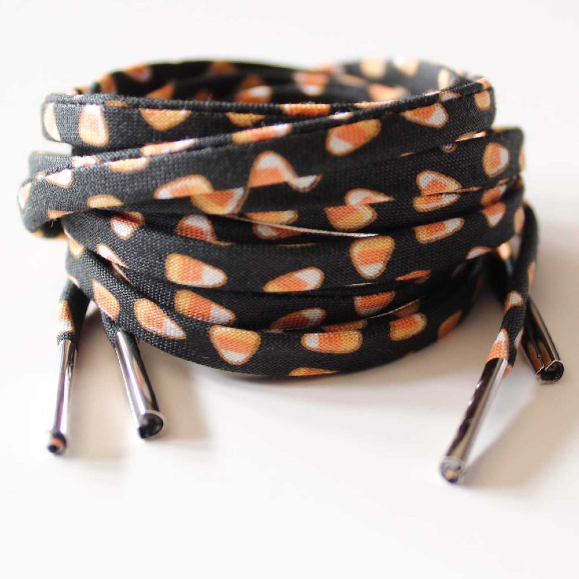 Cutelaces Shoelaces Tiny Candy Corn Perfect for Halloween Adult Low Tops 45