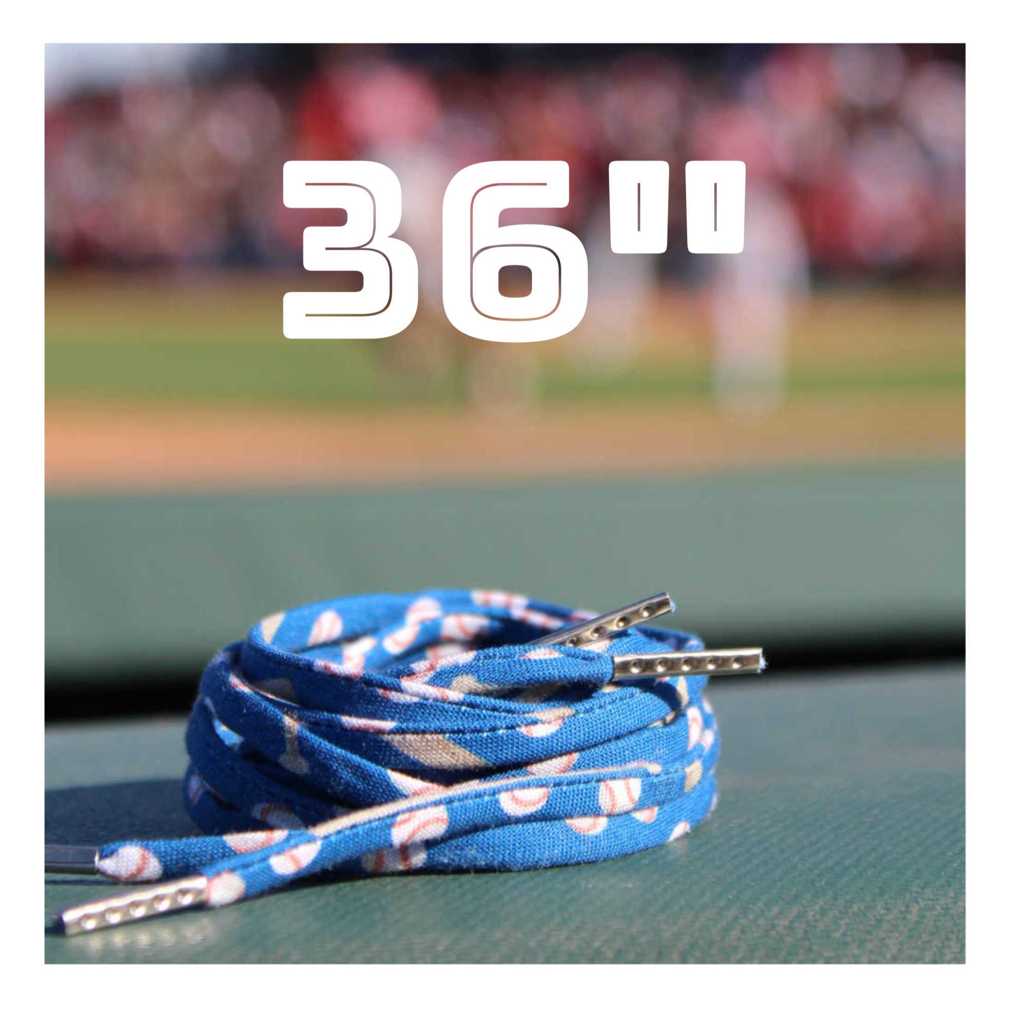 Baseball Shoelaces - Metal Tipped Shoelaces - Various Lengths - Cute Laces