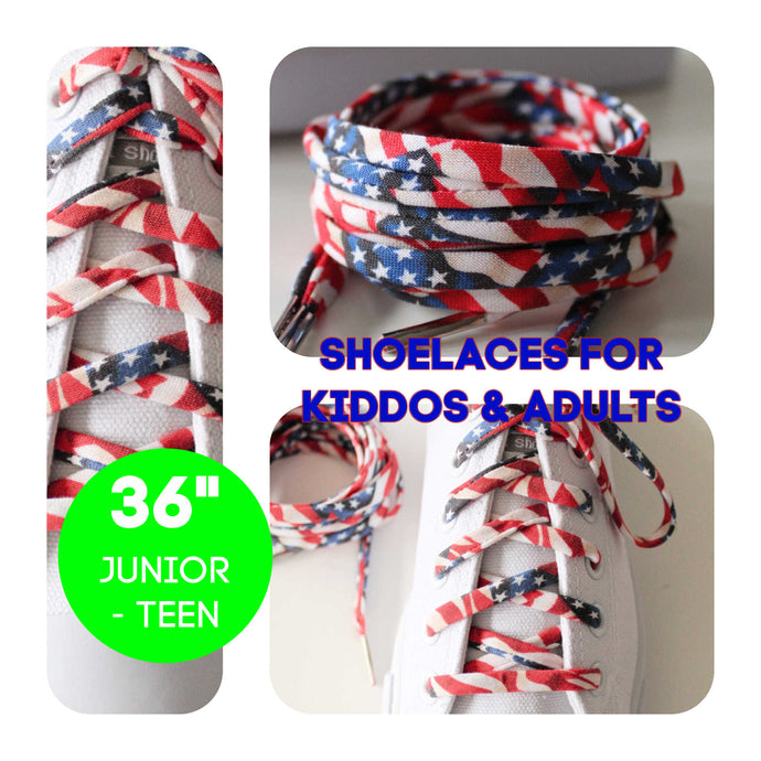 USA flag shoelaces