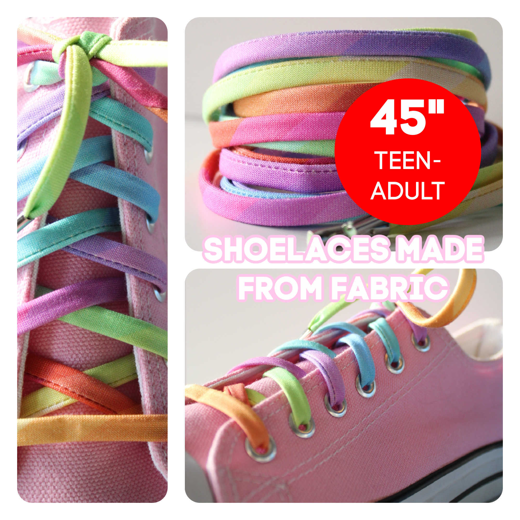 Shoe Laces - Rainbow Ombre - Swap out your Shoelaces for