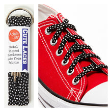 Converse shoe laces shoestrings shoelaces black and white polka dot gift