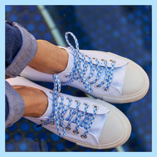 dorothy checker shoelaces in white converse for low tops and high tops 