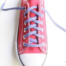 red converse with blue laces