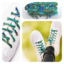 Peacock Feather Shoelaces for high top converse shoes