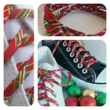 Red Plaid Shoe Laces for Christmas Stocking Stuffers