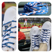 Shoe laces with tiny baseball 