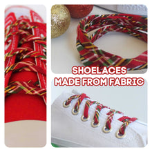red holiday plaid laces