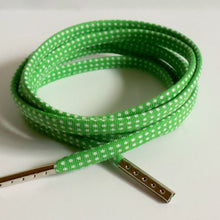 Shoelaces covered in Green Polka Dots - Holiday Laces
