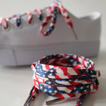 red white and blue shoe laces